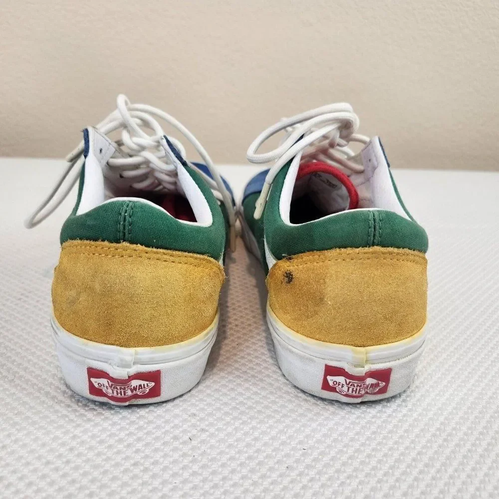 VANS Yacht Club Old Skool Primary Color Block Tennis Shoes Mens Size 9 Sneakers